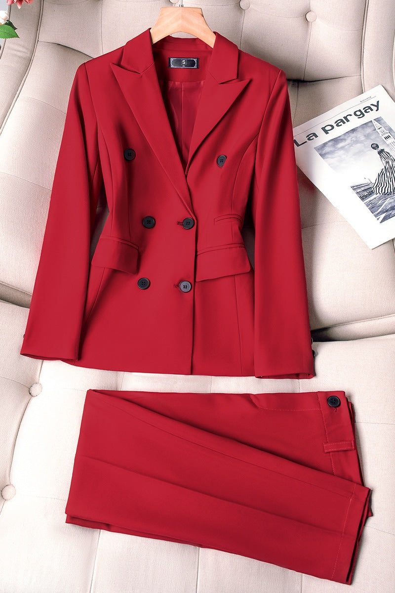 Womens 2-Piece Formal Trouser Suit Set