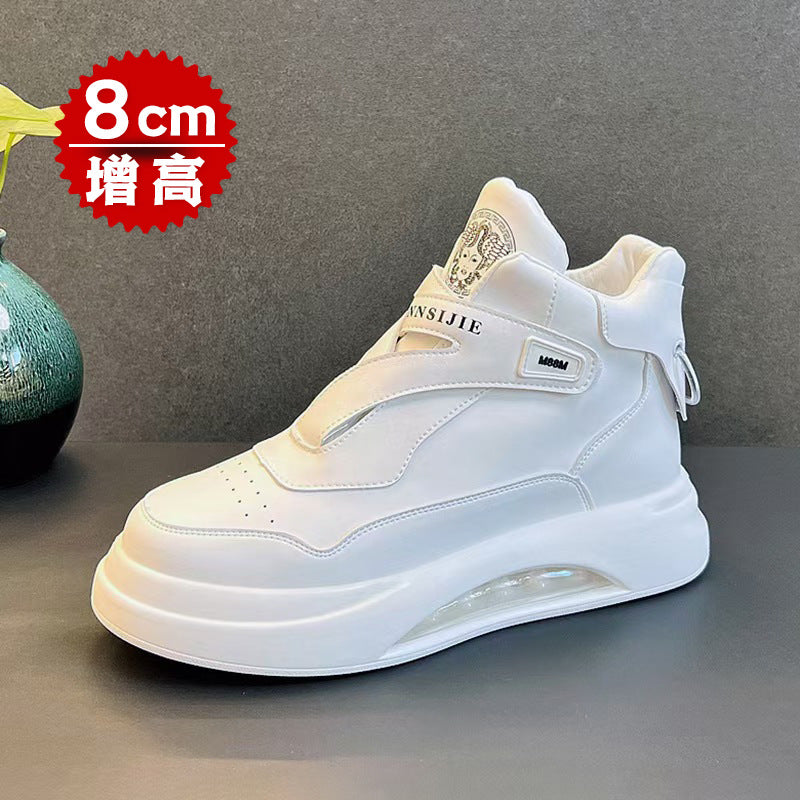Men’s Invisible 8cm Height Increase High-Top Casual Sneakers