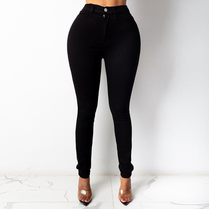 High Waist Slim Pencil Jeans