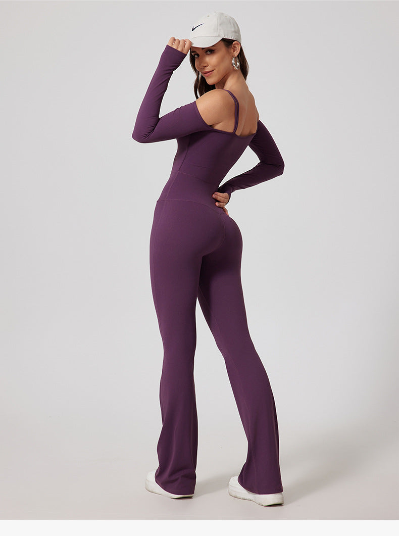 Strappy-Back Jumpsuit with Flare Pants