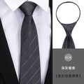 Tie men's formal wear business black glossy narrow zipper professional wedding groom korean zipper hand tie