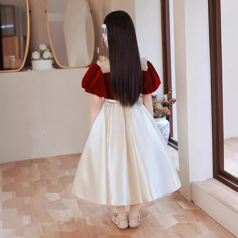 Elegant Girls' Princess Evening Dress  First Birthday & Special Occasion