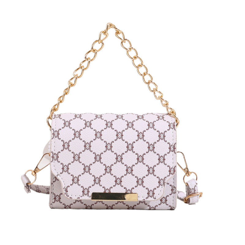 Printed Retro Flower Single Shoulder Crossbody Bag