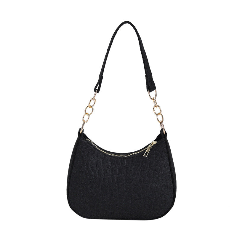 Casual Handheld Armpit Bag: Trendy Fashion Shoulder Crescent