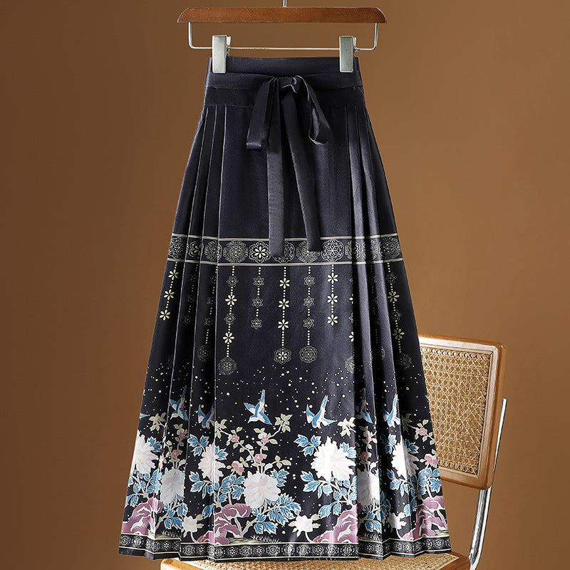 Moonlight Pleated Hanfu Skirt
