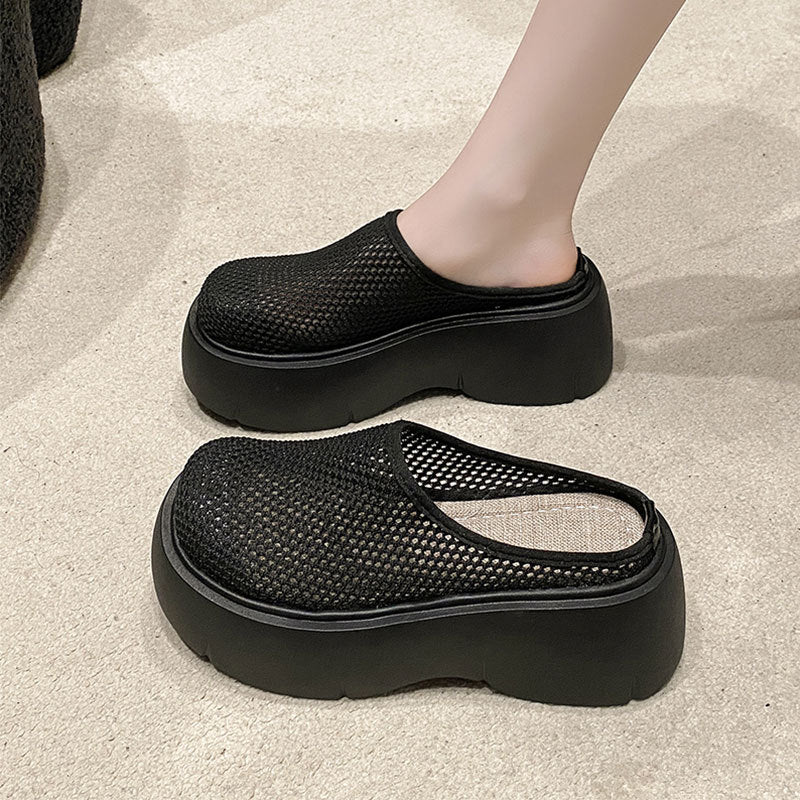 Flatcake Thick-Sole Mary Jane Flip-Flop Mules