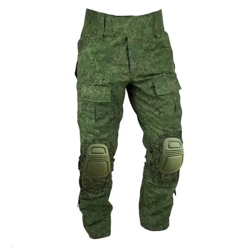 G2 Mens Camouflage Tactical Frog Pants with Protective Gear