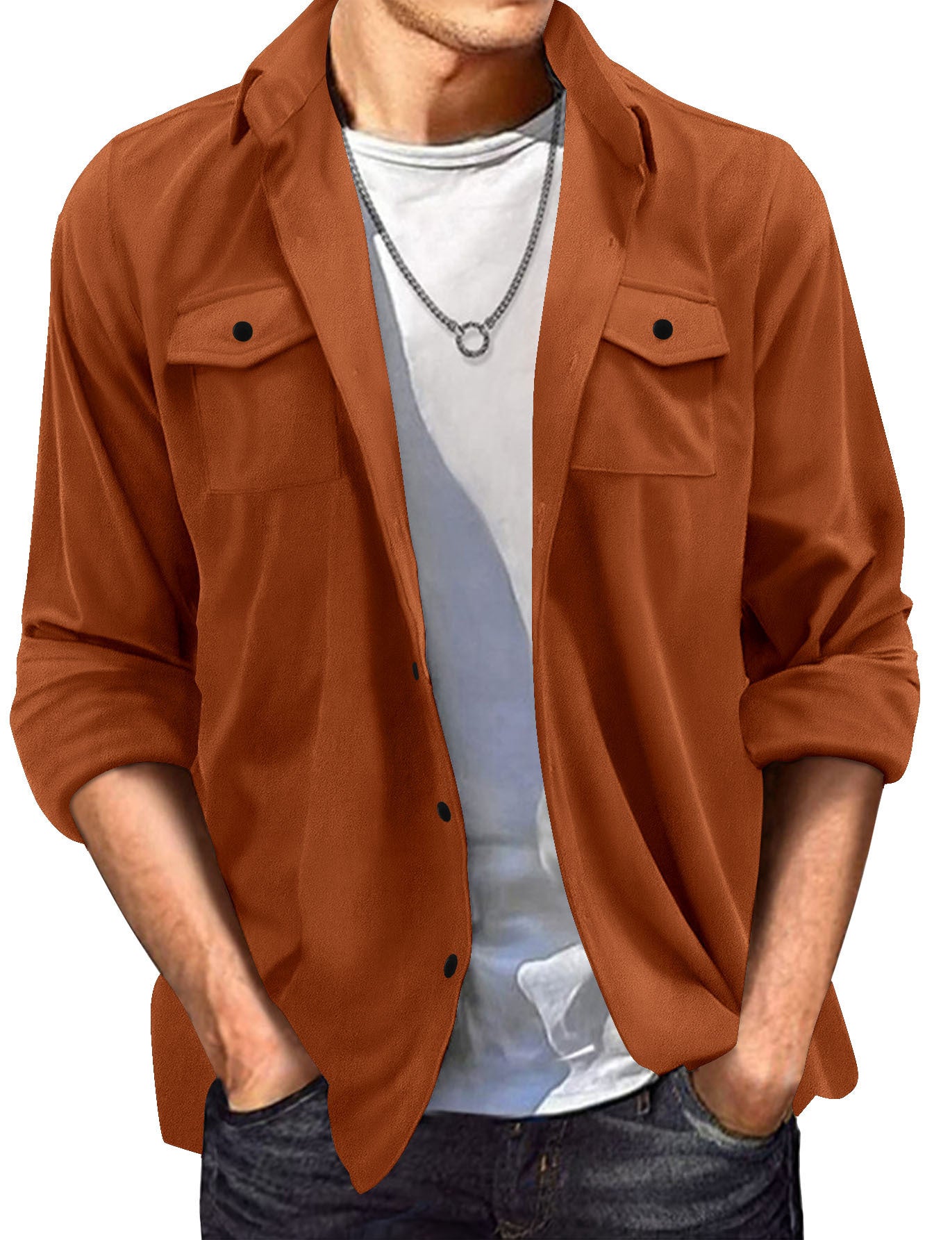 Casual Jacket  European & American Style, Loose Fit, Spring/Autumn