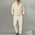 Men's 2024 Waffle Knit Zipper Athletic Set
