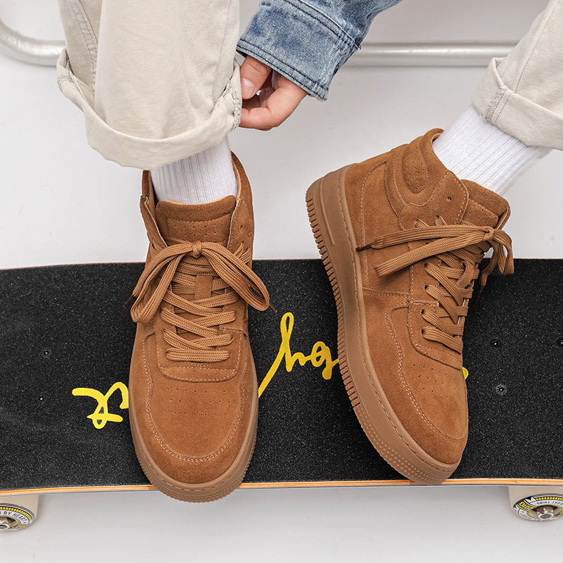 Men's High-Top Velvet Martin Boots – British Style Casual Winter Sneakers