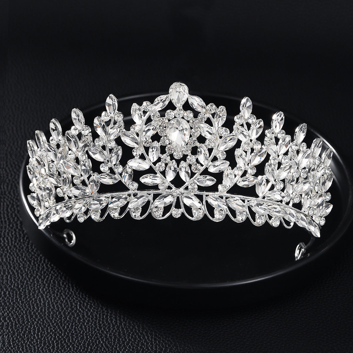 High-grade rhinestone wedding dress, crown tiara
