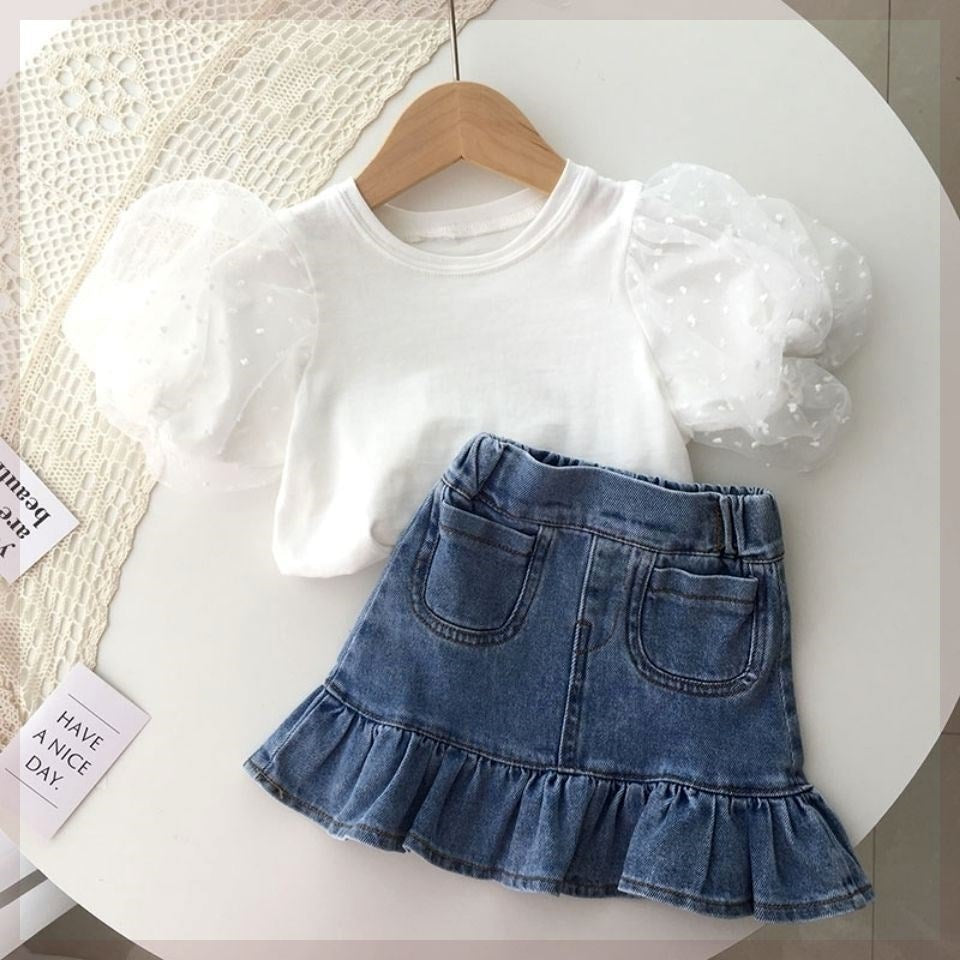 Denim Skirt Set