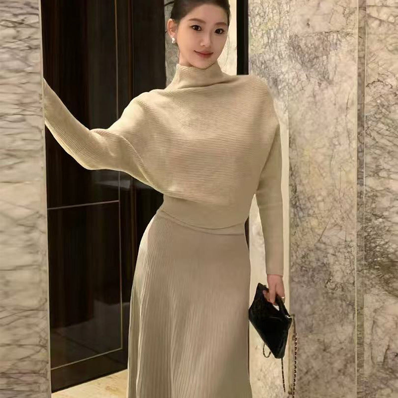 regular Hem Long Skirt & Sweater Set