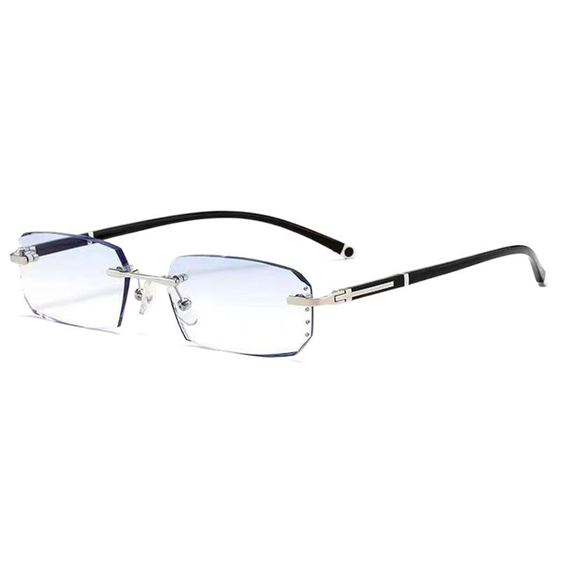 Diamond Rimless Blue Light Reading Glasses for Men & Women