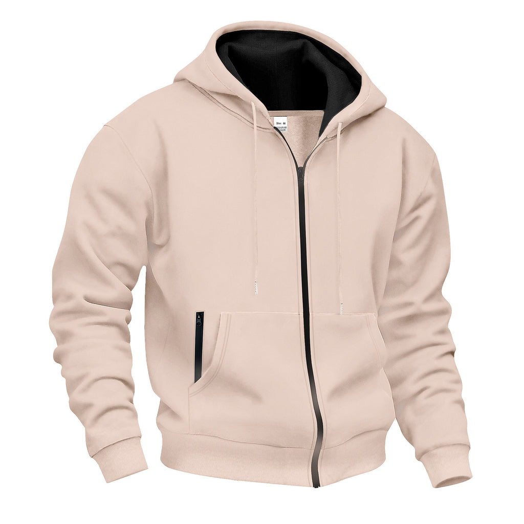 Mens Autumn/Winter Fleece Hooded Zip-Up Sweatshirt (On Hand)