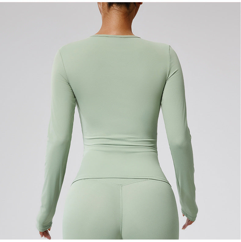 Sanded Long-Sleeve Yoga Top