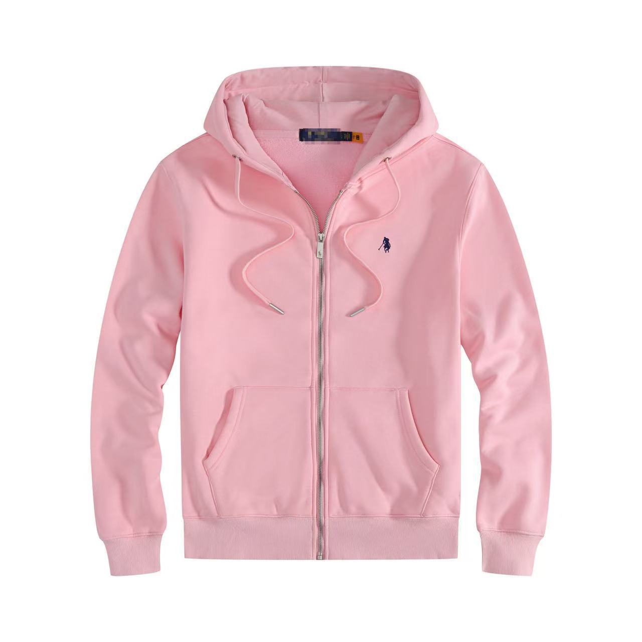 Mens Thick Cotton Fleece Zip-Up Hoodie