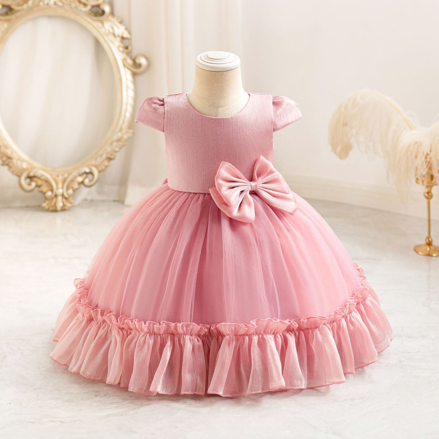 Sweetheart Ruffled Party Gown