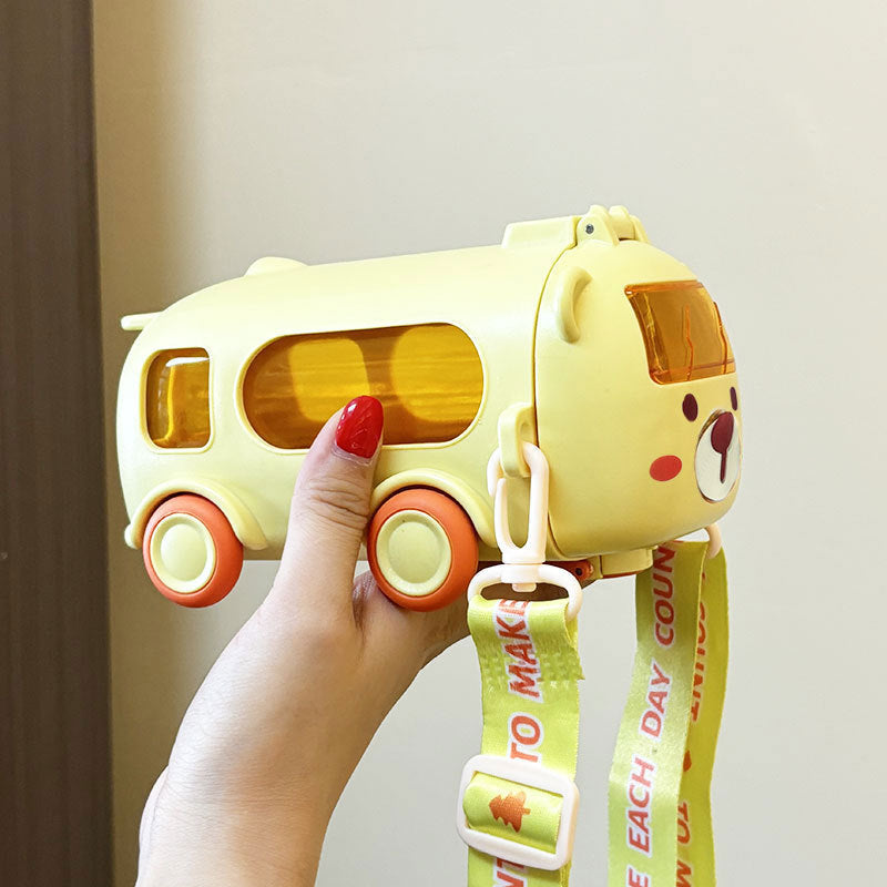 GoGo Bus Straw Drop-Proof Water Bottle