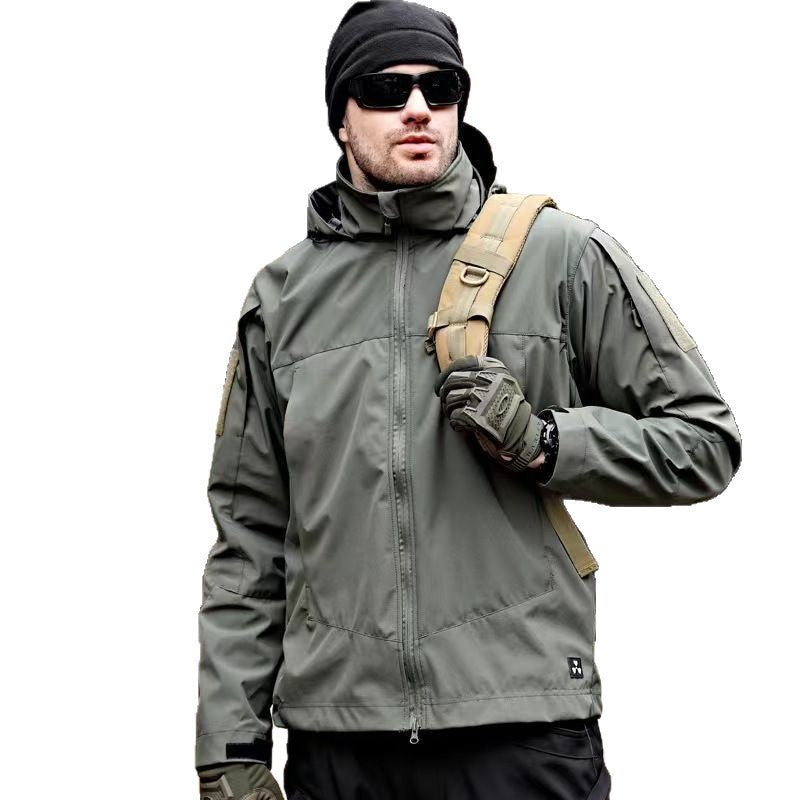Men's 3-in-1 Softshell Outdoor Jacket – Windproof & Waterproof Tactical Coat