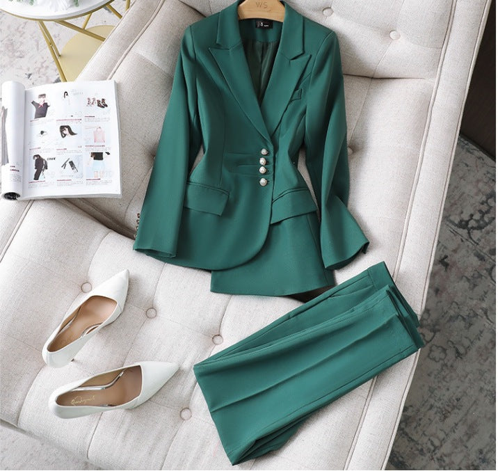 Womens 2-Piece Formal Trouser Suit Set