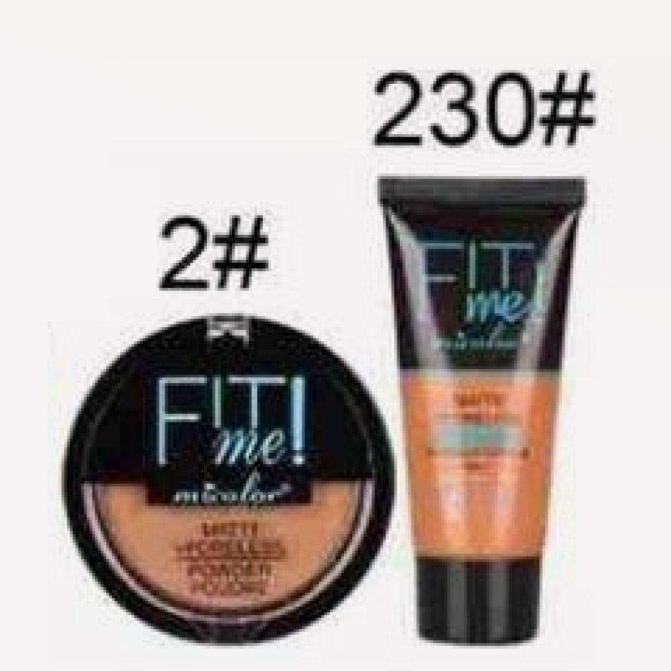 Dark Complexion Powder & Liquid Foundation Set