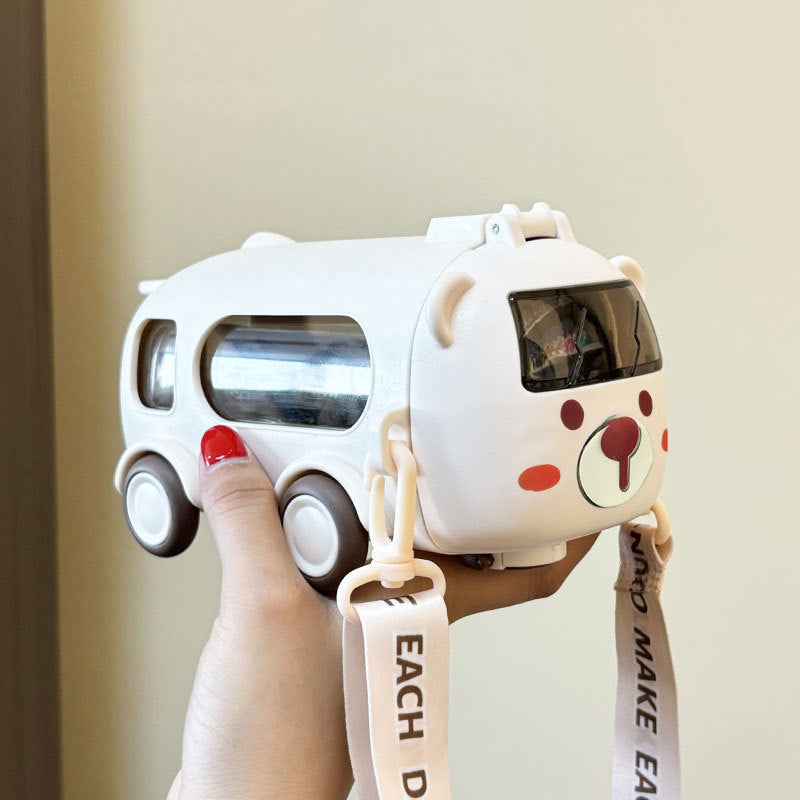GoGo Bus Straw Drop-Proof Water Bottle