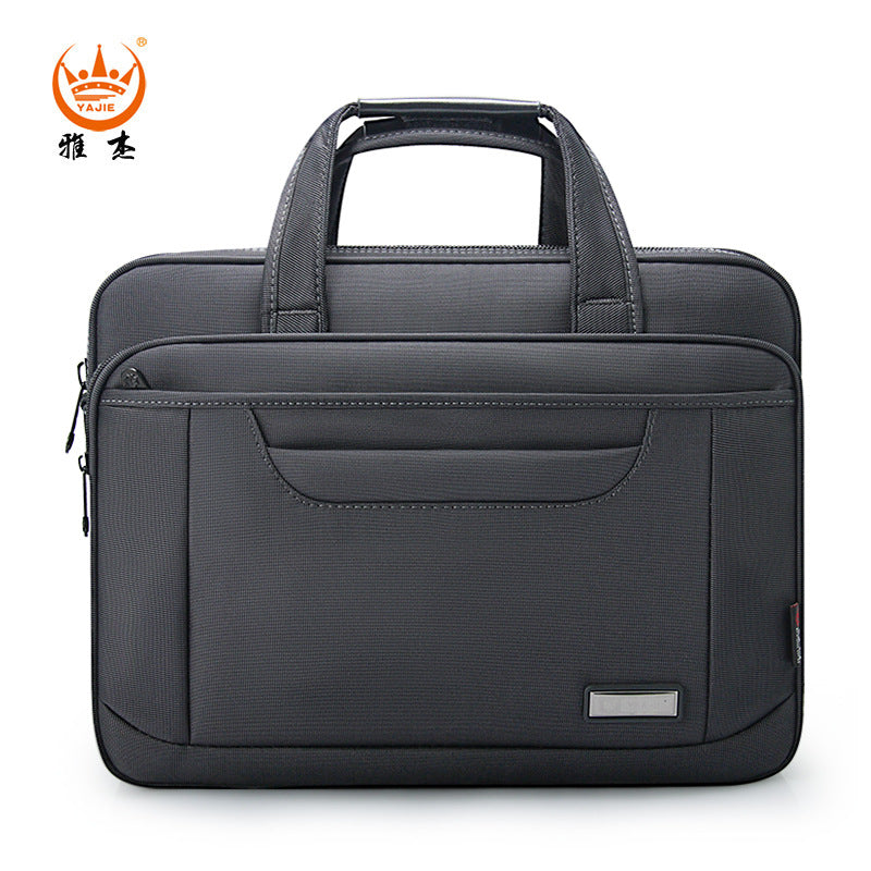 Mens Waterproof Oxford Laptop Briefcase  Large Capacity Business Shoulder Bag