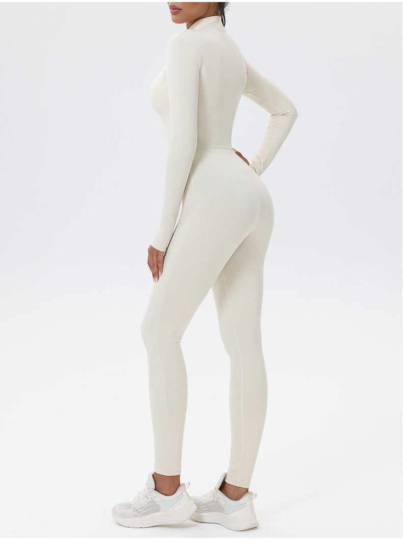 Zip-Up Workout Romper