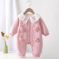 Pink Bear Thick Cotton Jumpsuit