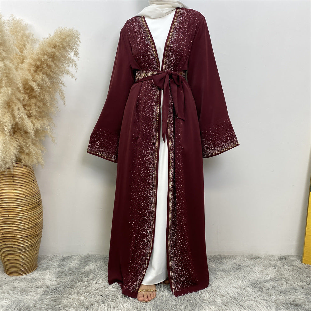 Diamond Tie Cardigan Dress with Pockets  Elegant & Stylish