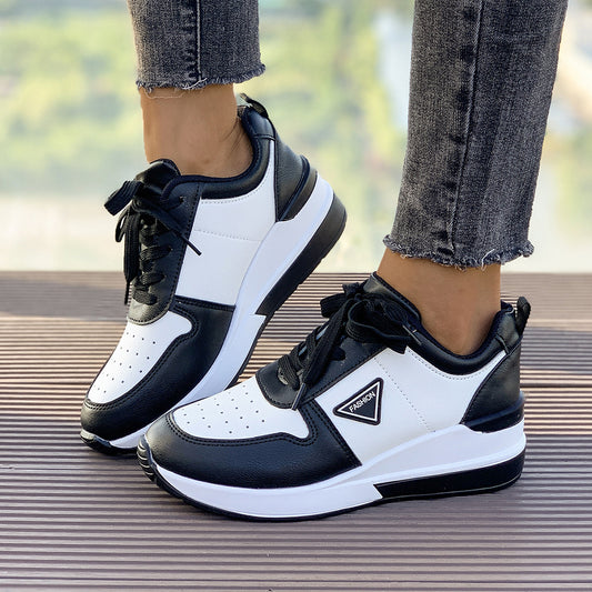 New Casual Low-Top Fashion Sneakers: Wedge Shoes for Women