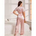 Thin striped short-sleeved dressing gowns bathrobe