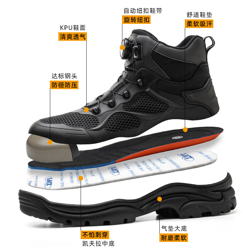 Smashing High-Top Safety Boots – Anti-Puncture & Wear-Resistant Work Shoes