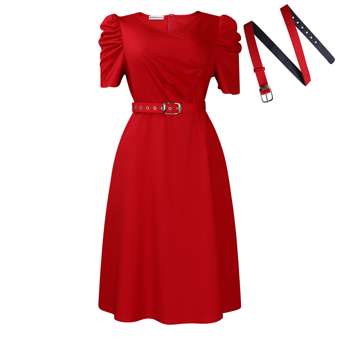 Womens Slim Fit V-Neck Summer Dress