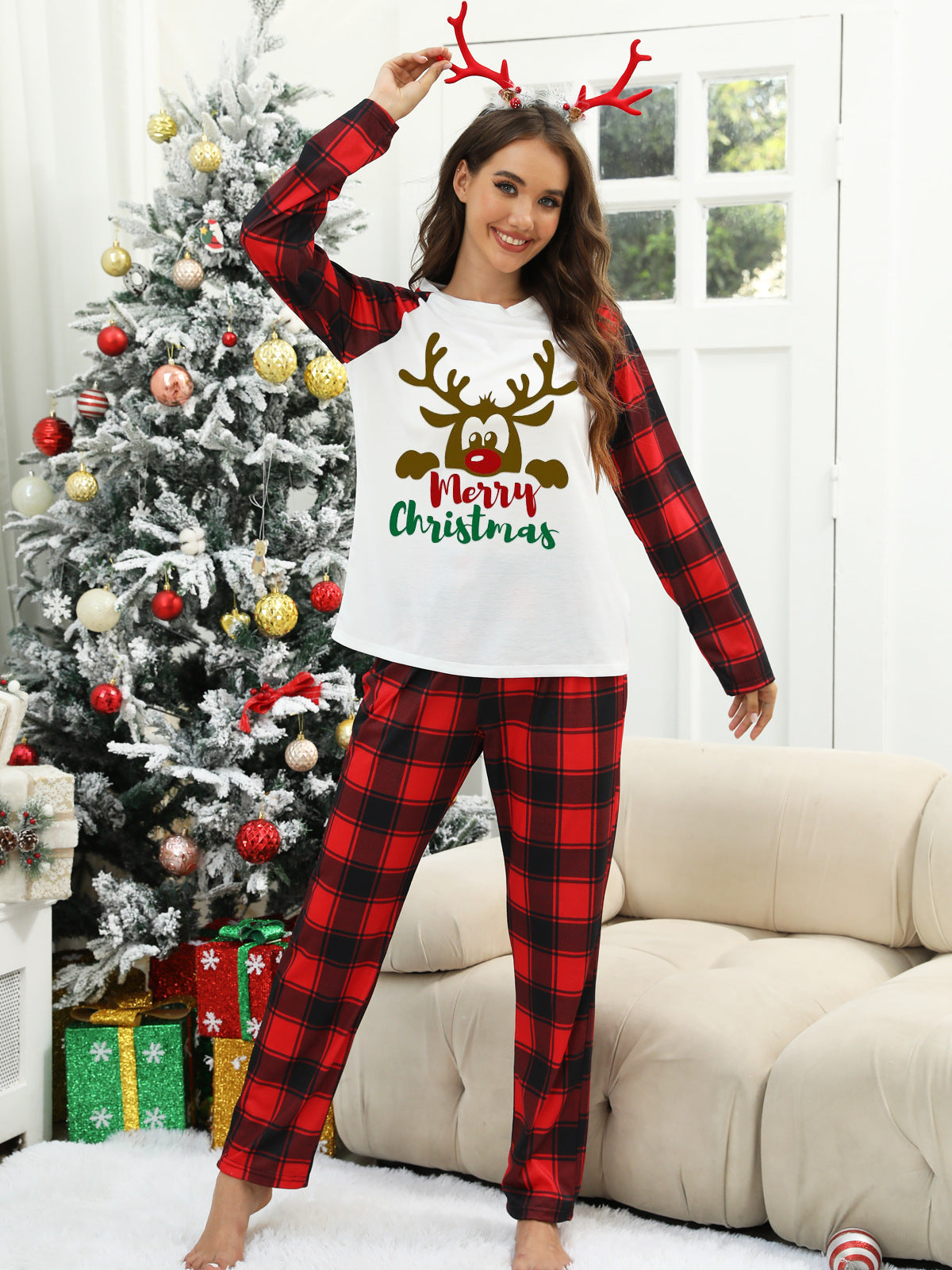 Festive Charm Christmas Pajama Set