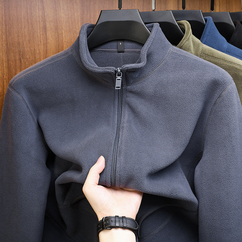 Suede Zip-Up Jacket  Soft Structure Series