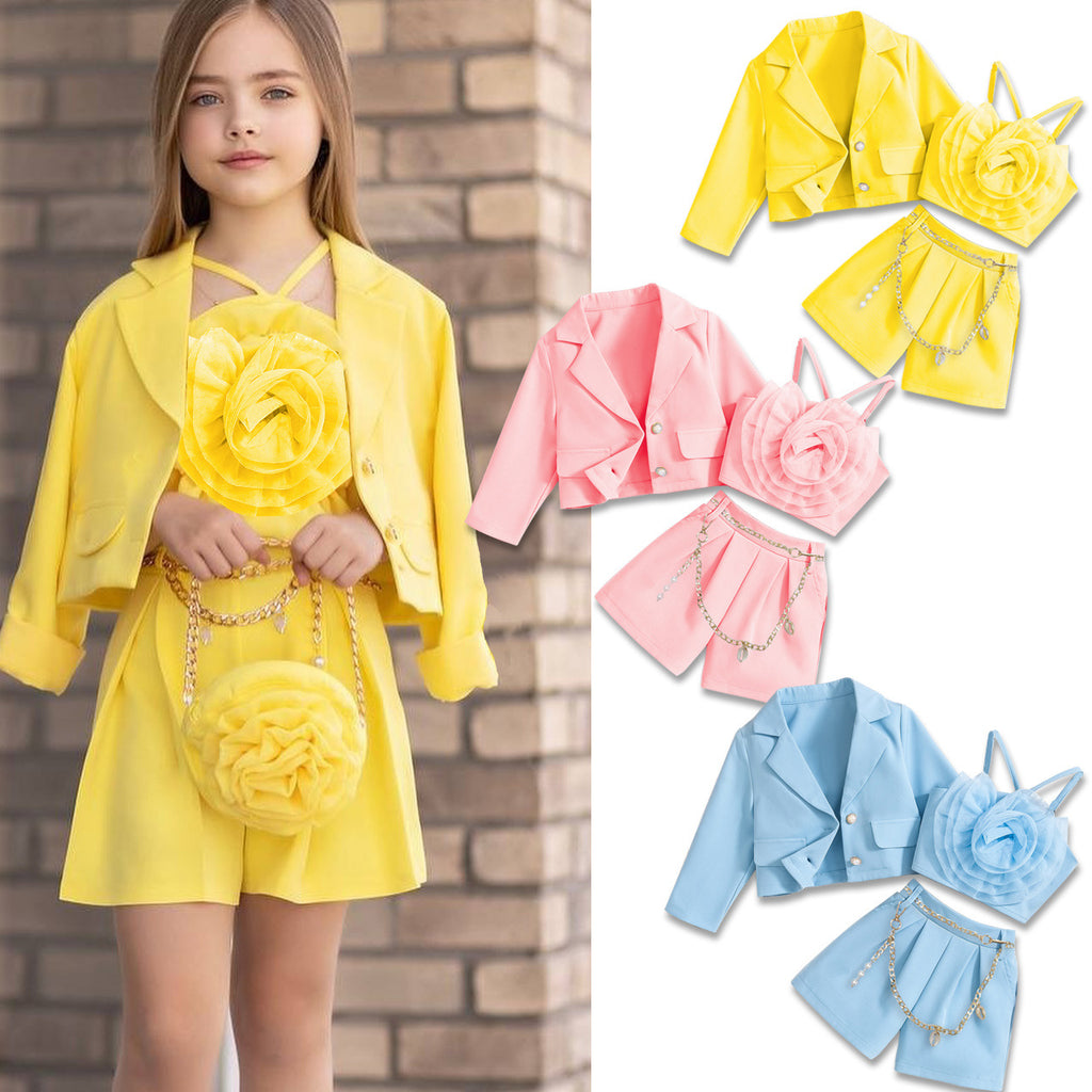 Autumn & Winter Fashion Set for Girls – 5-Piece Stylish Suit (On Hand)