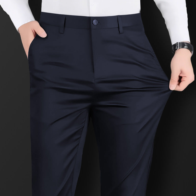 Spring & Summer Men’s Mulberry Silk Stretch Dress Slacks