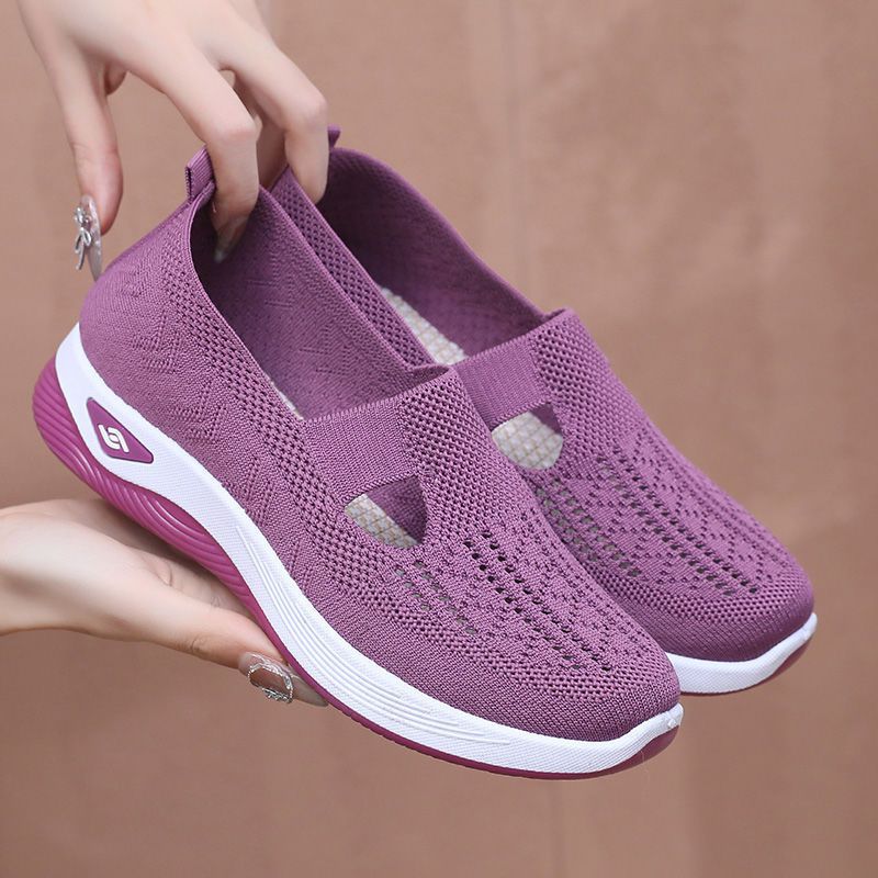 Old Beijing Women's Cloth Shoes  Breathable Mesh, Soft Sole, Anti-Slip