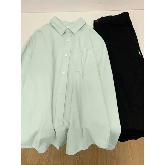 Womens Cotton Long Sleeve Layered Shirt  Spring & Autumn Cardigan Style Top