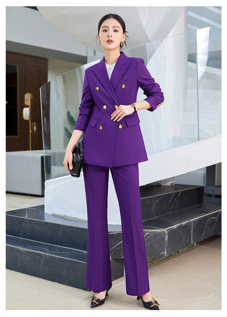 Womens 2-Piece Formal Trouser Suit Set