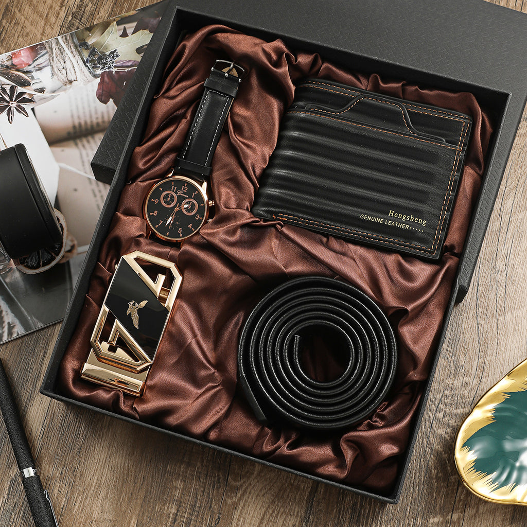 Elegant Men's Watch & Accessories Gift Set