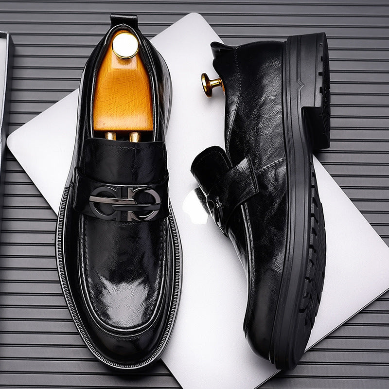Men's Genuine Leather Slip-On Dress Shoes