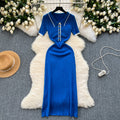 Polo Neck Slim Knitted Dress