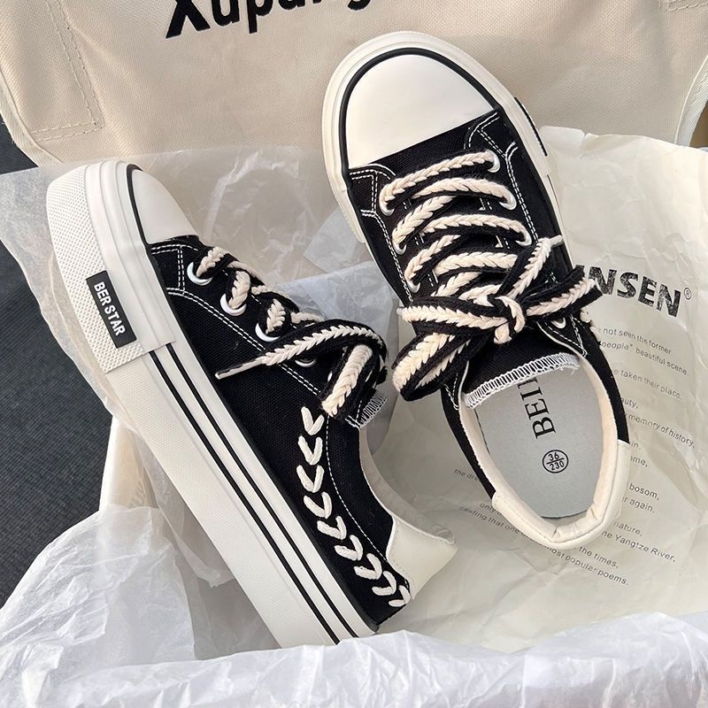 Women's Summer Canvas Shoes  Korean Style, Breathable & Trendy (On Hand)