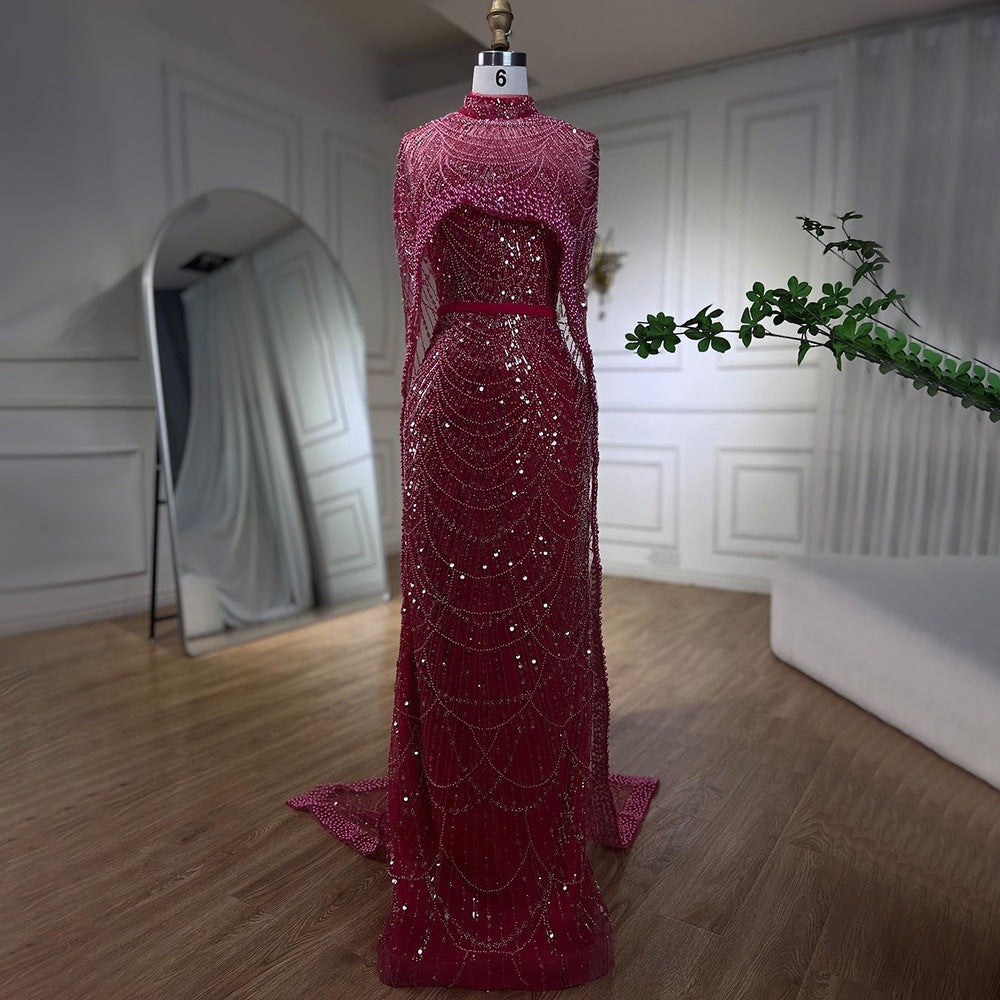 Elegant Dubai Pearl Light Luxury Gown