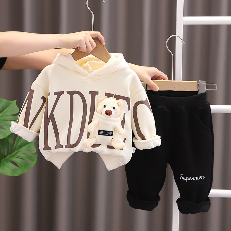 Letter Bear Sweater Set