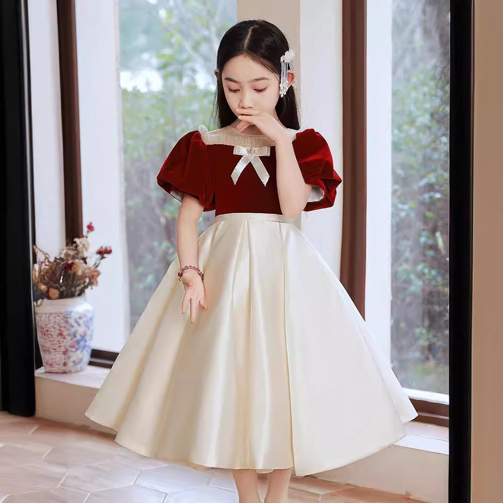 Elegant Girls' Princess Evening Dress  First Birthday & Special Occasion
