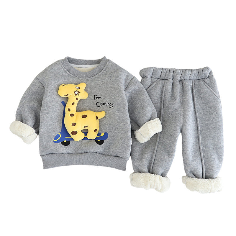 Giraffe Print Sweater Set